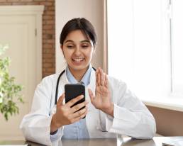 happy Indian doctor